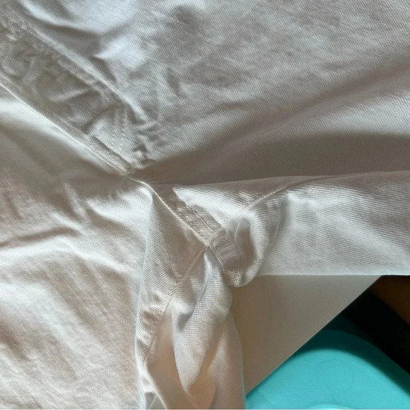 Veronica Beard Shiloh Mid-Length Denim Short Size 28 White Frayed Button Fly - Picture 7 of 7